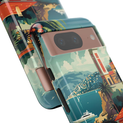 Midcentury French Riviera Landscape Painting Phone Case