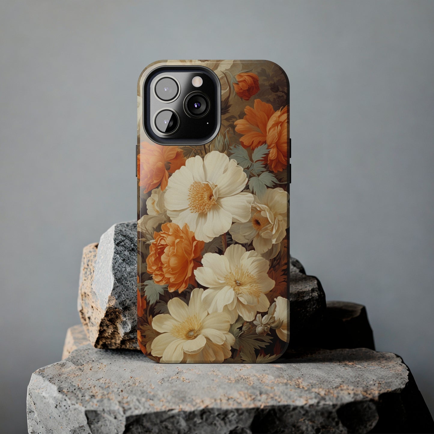 Vintage Floral Aesthetic Phone Tough Case Antique Print for iPhone 14 11 Pro 12 13 XR XS X 7+ 8 Boho Nature Flowers Cottage Core