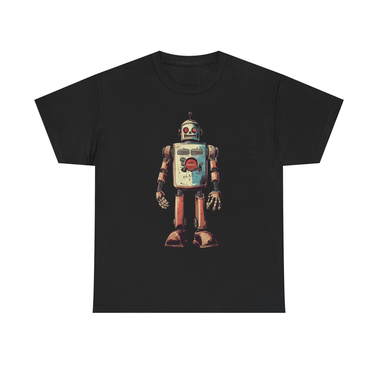 mid century robot toy style t shirt