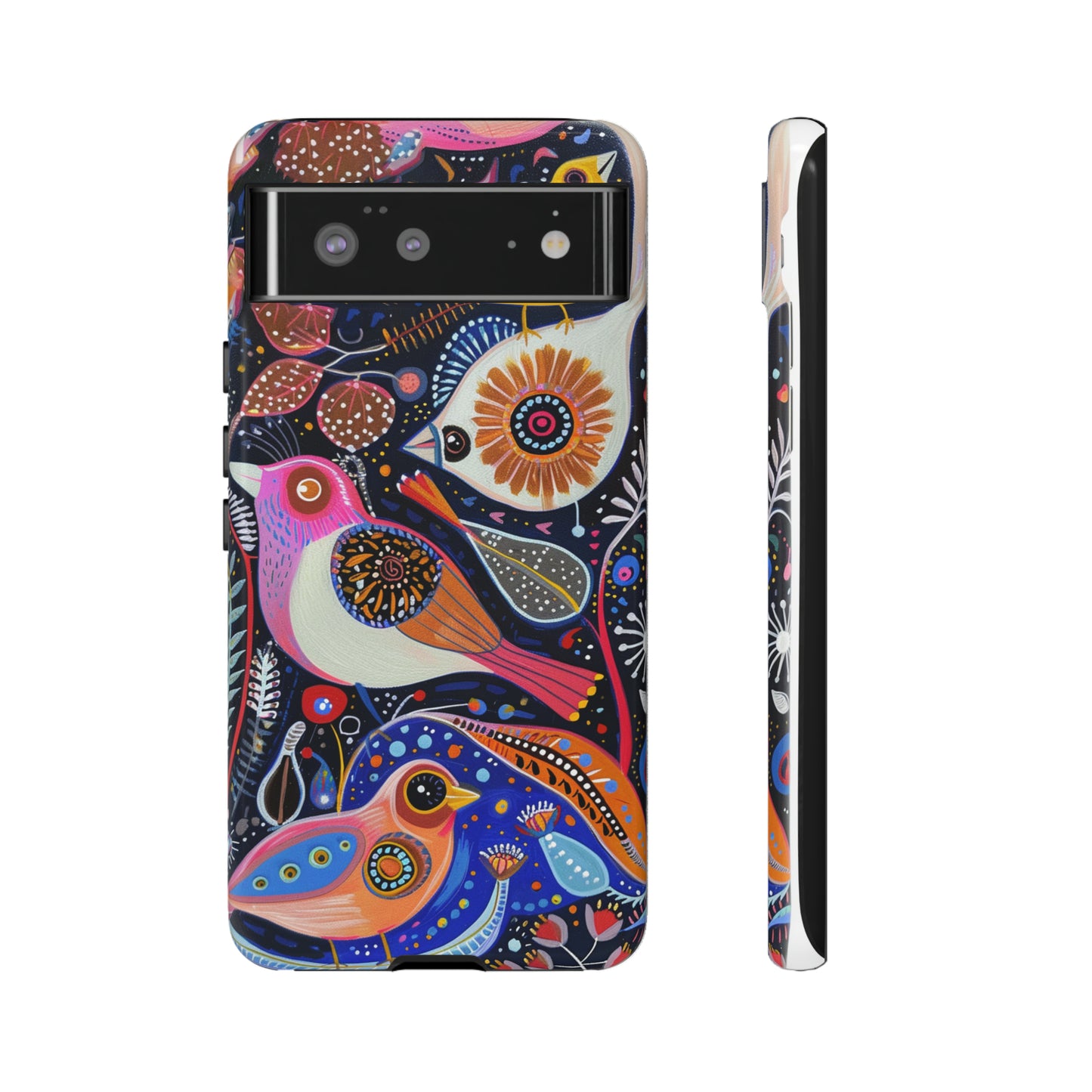 Mexican Style Bird Painting Phone Case