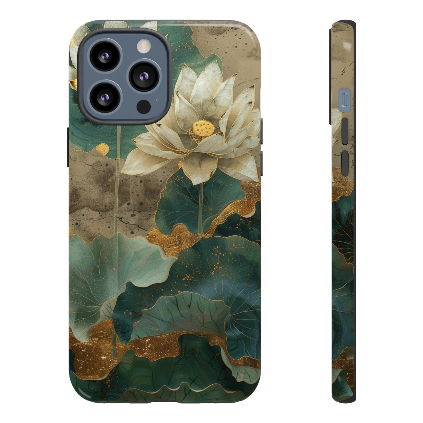 Zen Stained Glass Lotus Floral Design Phone Case