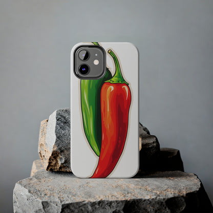 Green or Red Hot Chiles iPhone Case | New Mexico Fiery Flavors for Spice Lovers