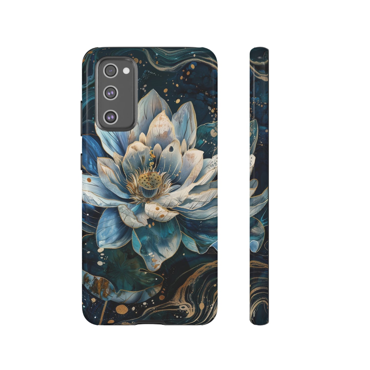 Zen Stained Glass Lotus Floral Design Phone Case