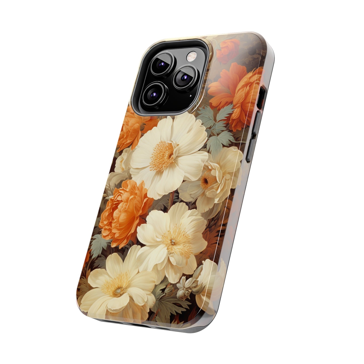 Vintage Floral Aesthetic Phone Tough Case Antique Print for iPhone 14 11 Pro 12 13 XR XS X 7+ 8 Boho Nature Flowers Cottage Core