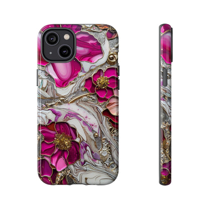 Stained Glass Magenta Floral Paisley Explosion Phone Case