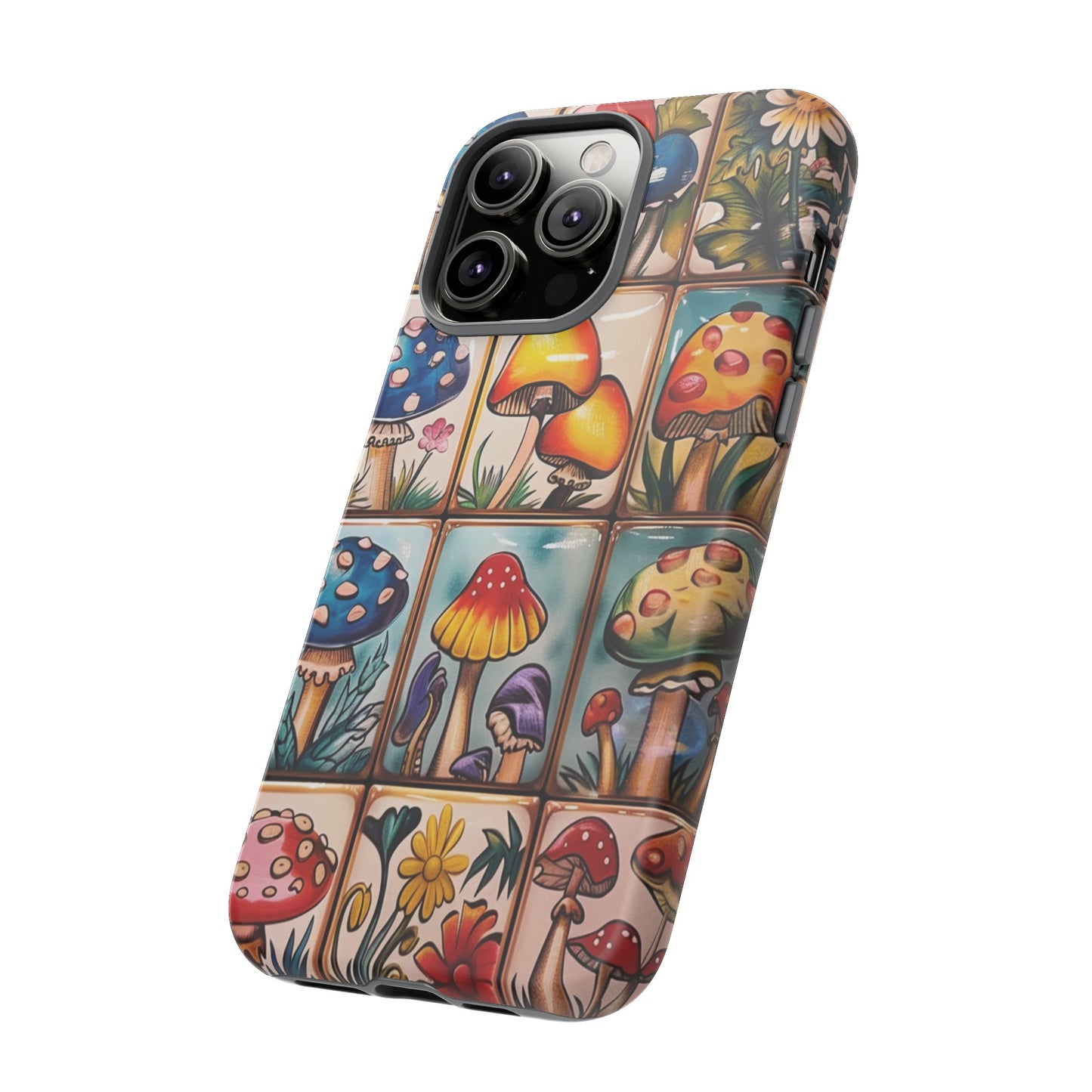 Trippy Magic Mushroom Tile  Abstract Art Phone Case