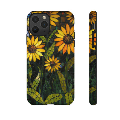 Yellow and Gold Daisy Mosaic Stained Glass Phone Case