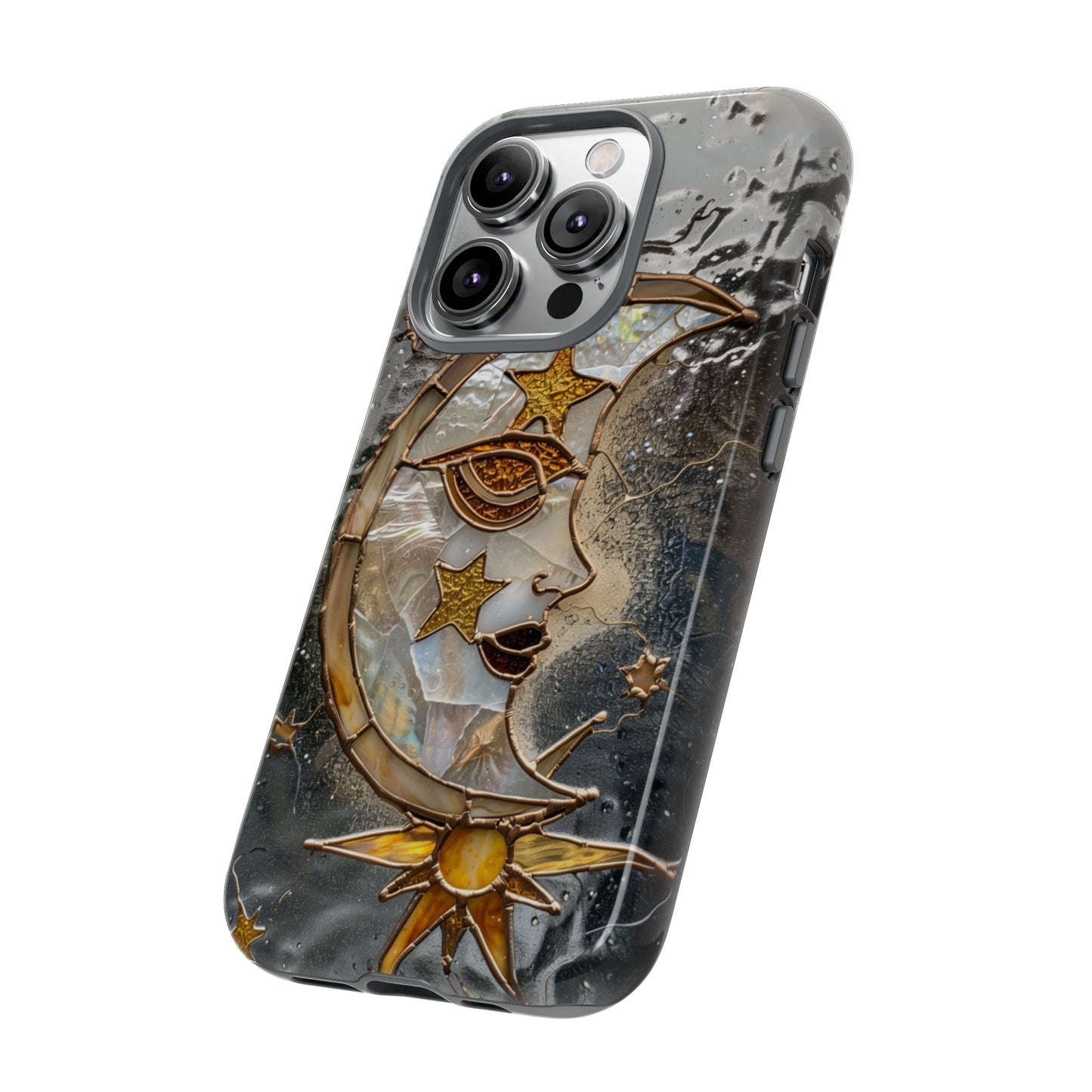 Moon Stars Liquid Glass Starry Night Phone Case