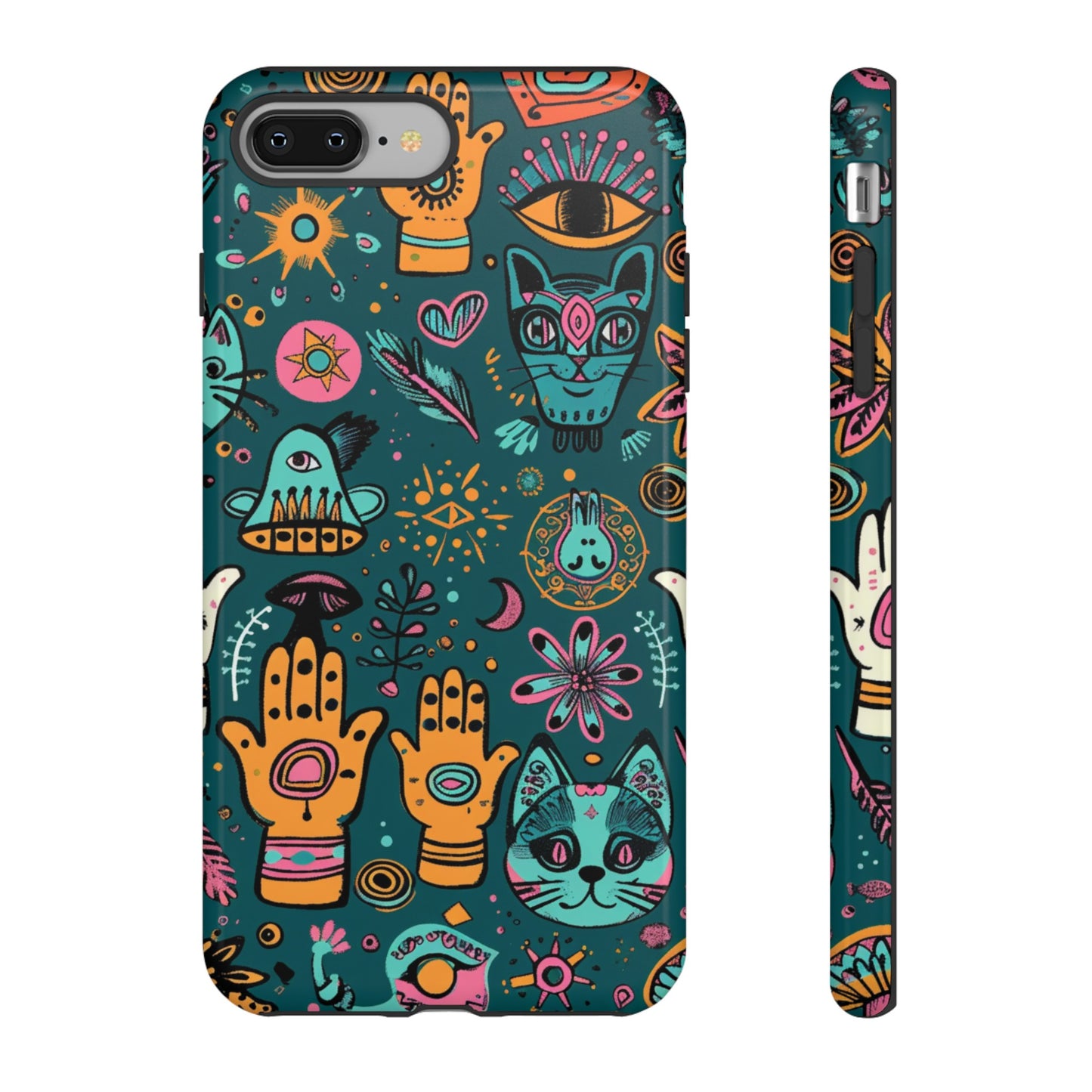 Kabbalistic Kitty Talisman Collage Phone Case