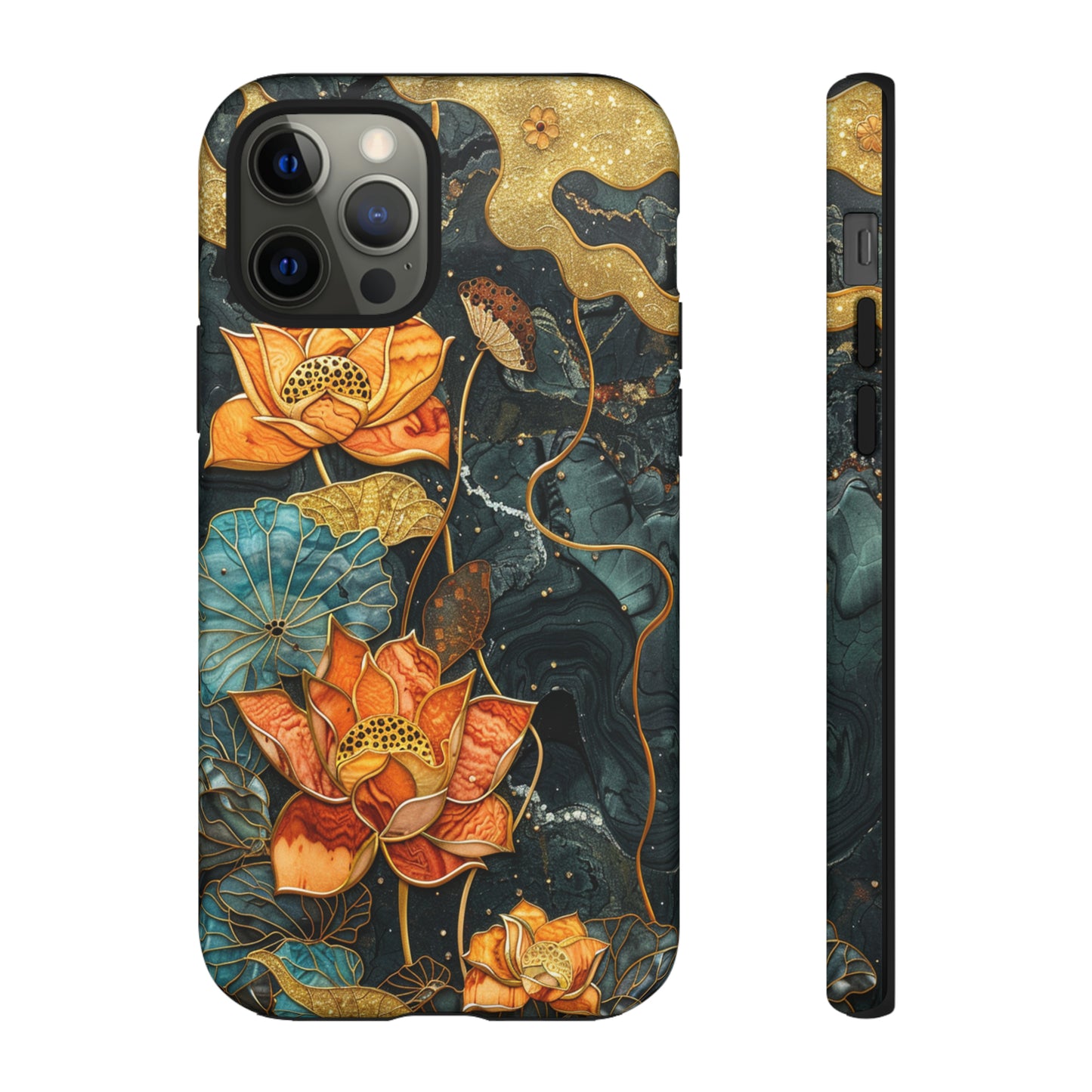 Chiyogami Floral Scroll Work Phone Case