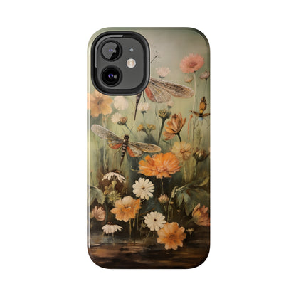 Dragonfly Floral Print iPhone Case | Nature-Inspired Elegance and Device Protection