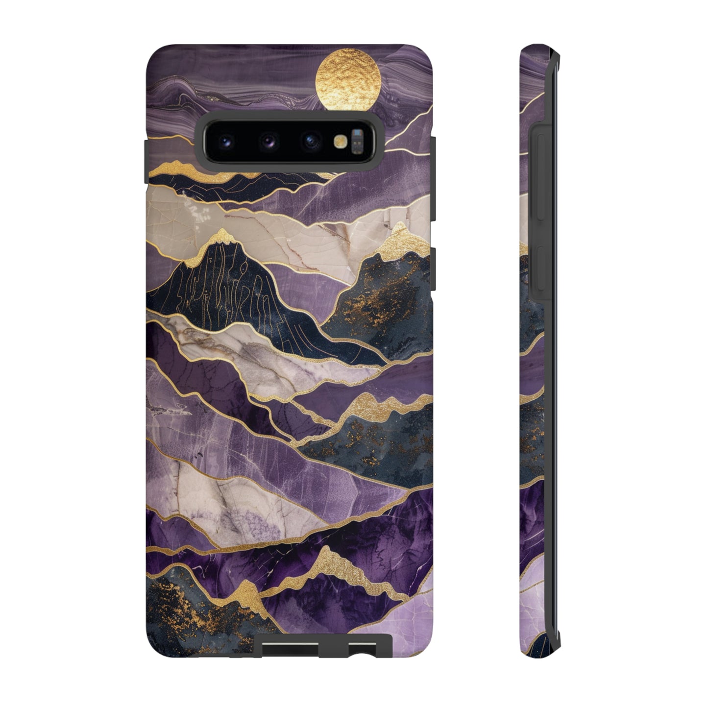 Abstract Purple Gold Mountain Phone Case