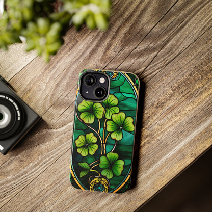 Lucky Charm: Four-Leaf Clover Phone Case | Symbol of Fortune for iPhone Models 11 through 14 Pro Max