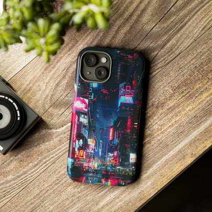 Cyberpunk Tokyo Cityscape Phone Case