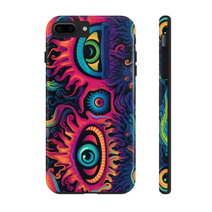 Psychedelic Art: The Eyes Upon Us iPhone Case | Embrace the Mystique of Trippy Visuals