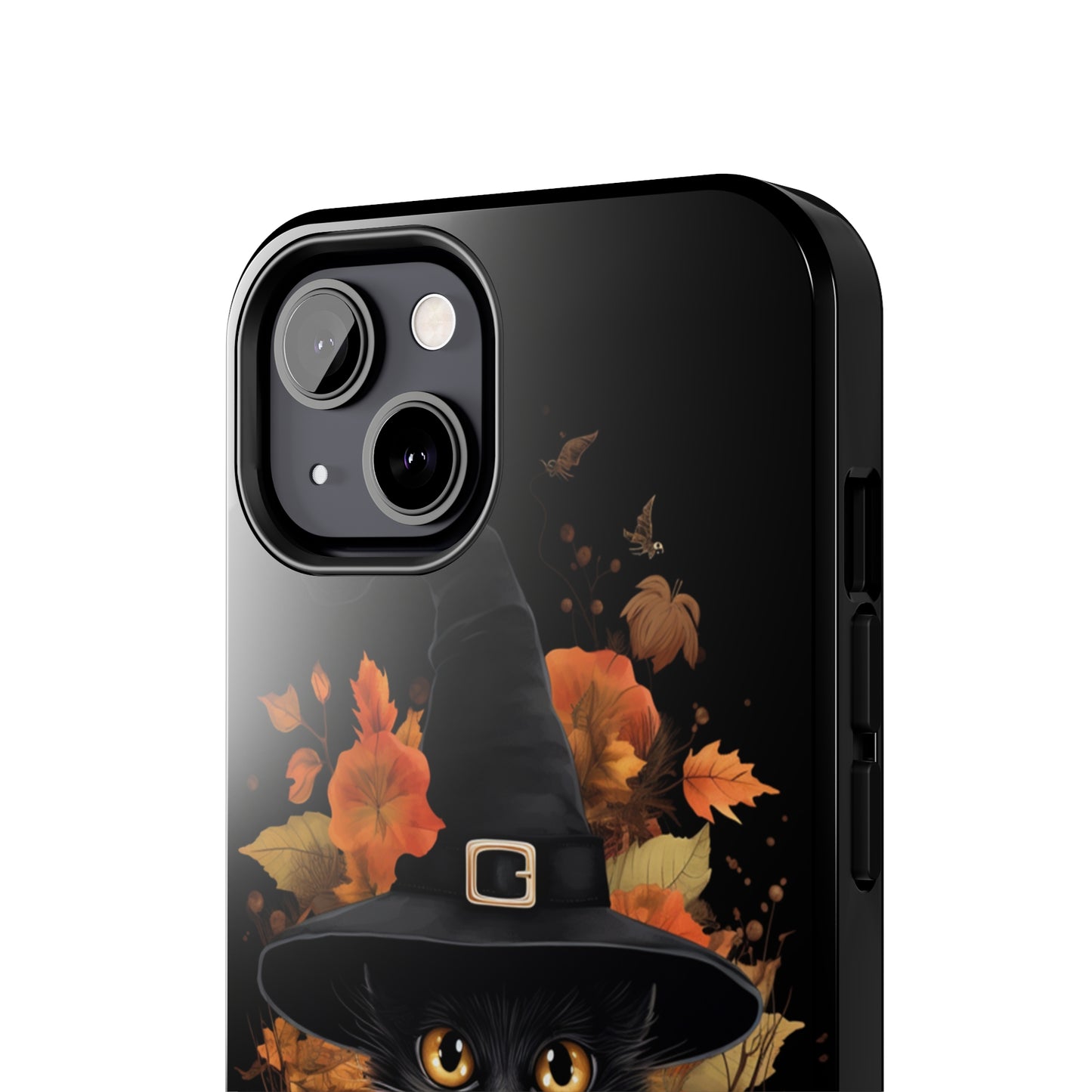 Trick or Treat Delight: Adorable Witch Cat Halloween Celebration | Whimsical iPhone Case