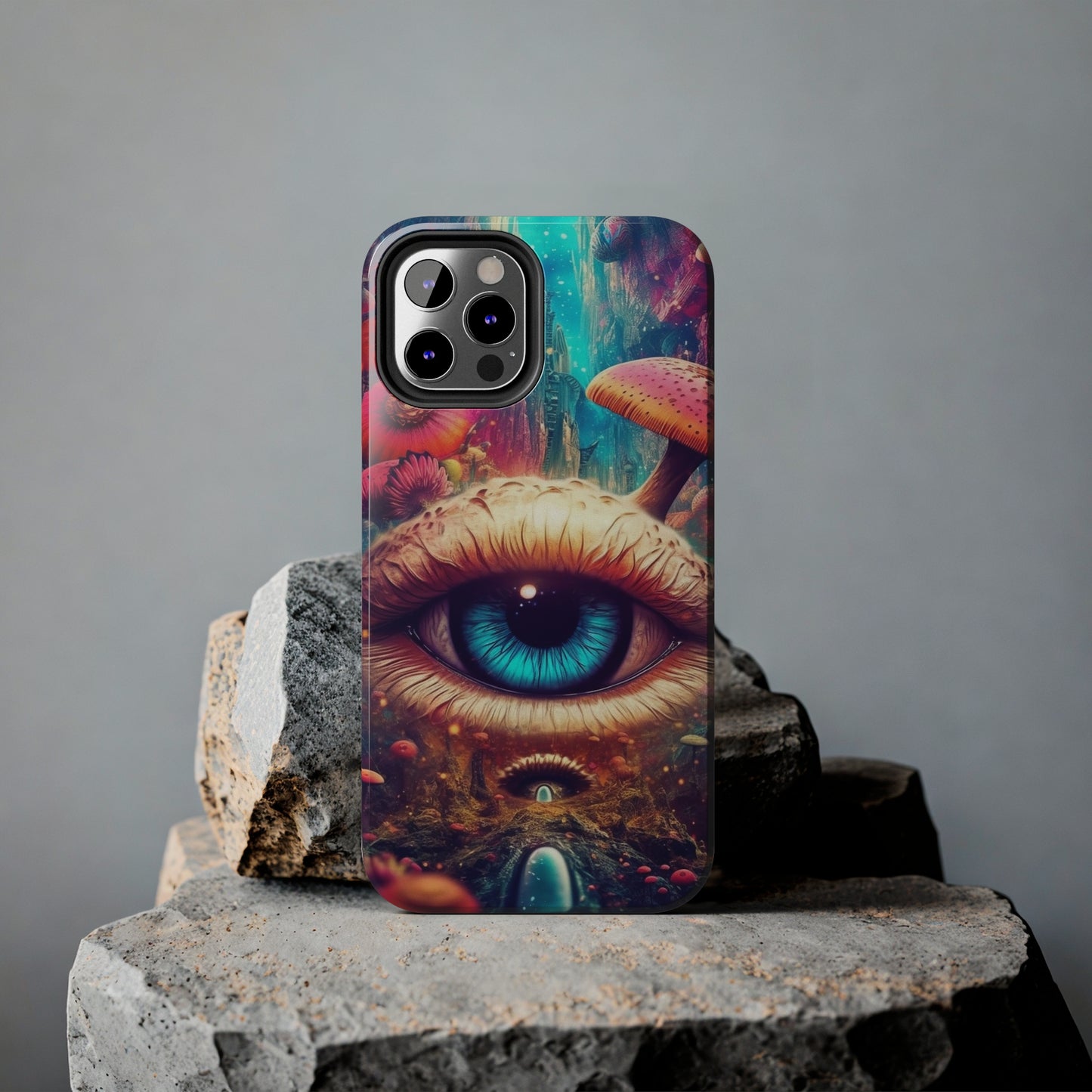 Eye of the Mushroom Psychedelic Art iPhone Case | Embrace the Trippy Enigma