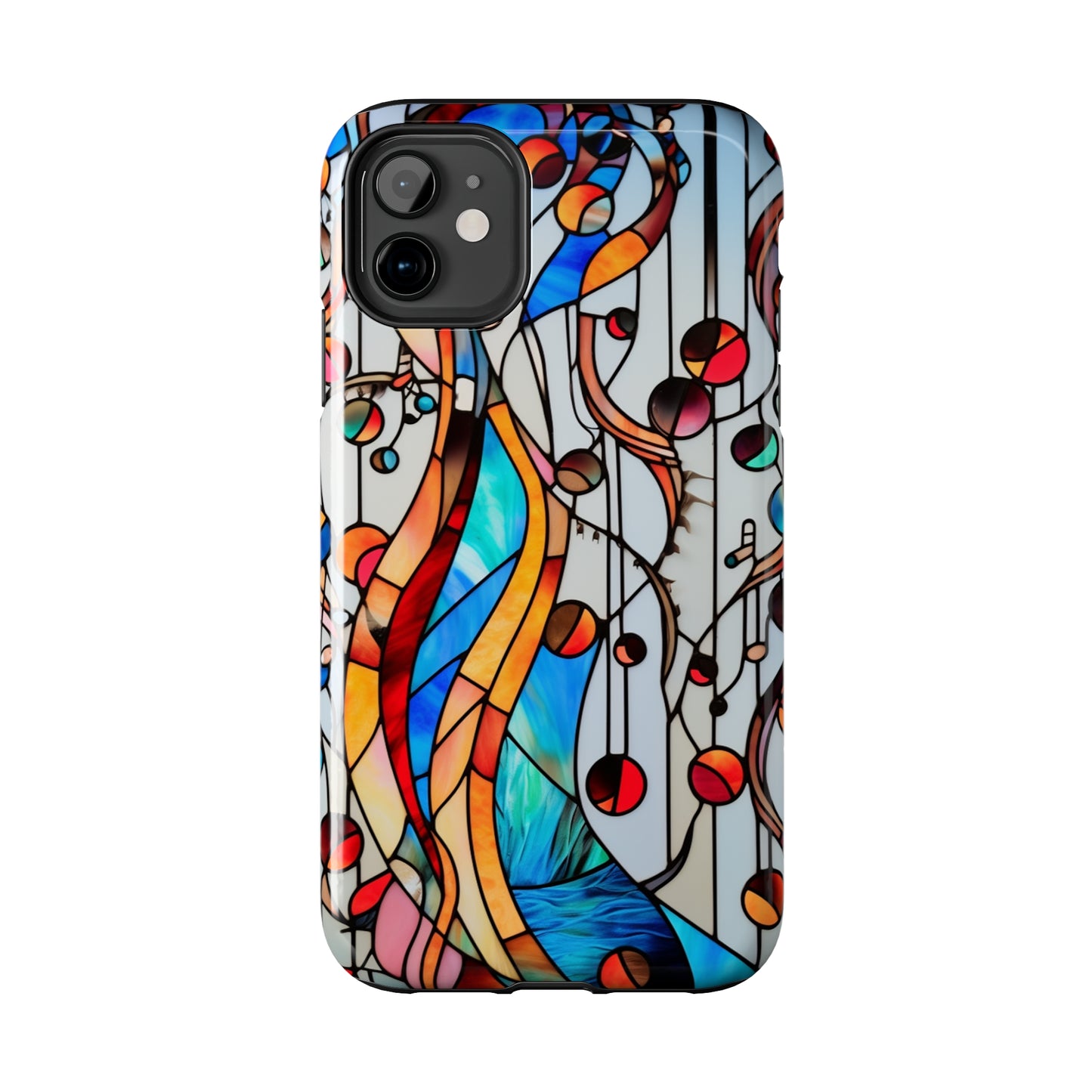 Golden Era Elegance: Art Deco Stained Glass iPhone Case | Vintage Glamour in Modern Protection