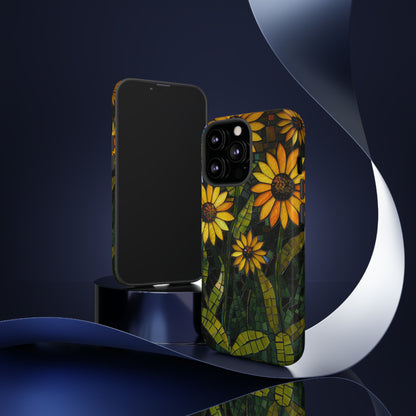 Yellow and Gold Daisy Mosaic Stained Glass Phone Case