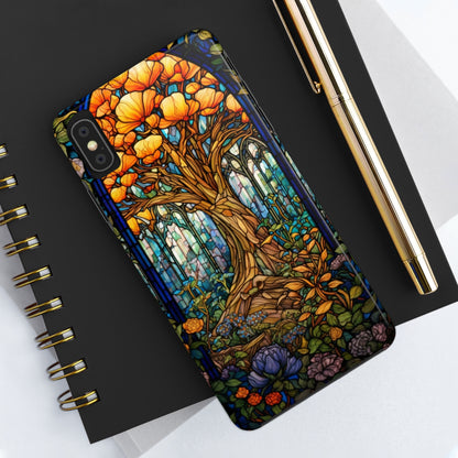 Tree of Life Stained Glass Style iPhone Tough Case | Embrace Nature's Harmony with Durable Elegance