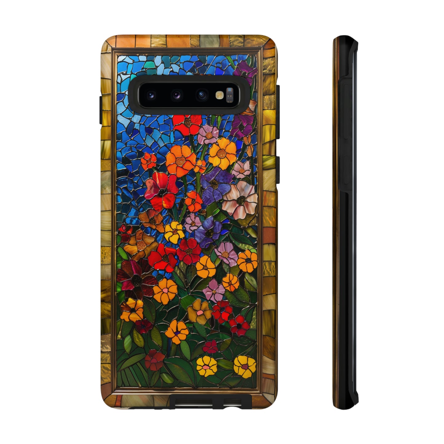 Gustav Klimt Style Flower Garden Painting Phone Case for iPhone 15, 14, Pro Max, 13, 12 & Samsung Galaxy S23, S22, S21, Google Pixel