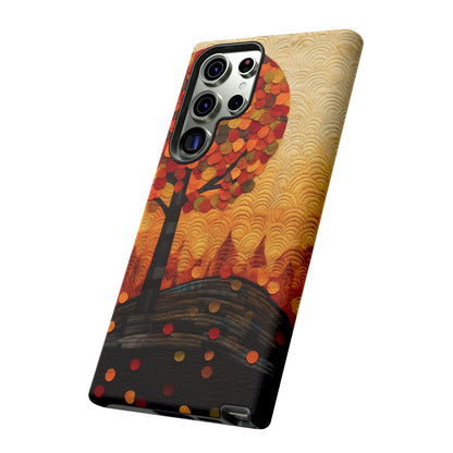 Autumn iPhone Case, Forest Embroidered Style Phone Case