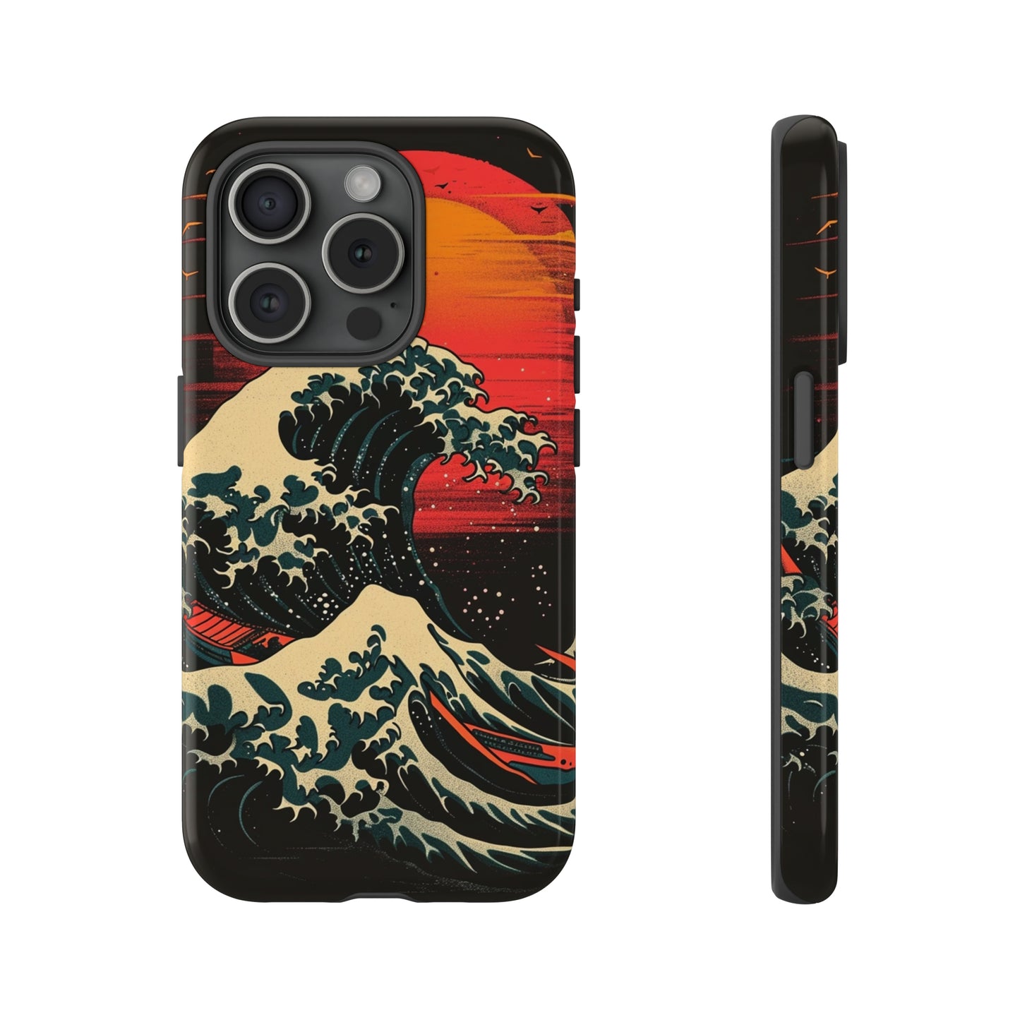 Great Wave off Kanagawa Retro Sunset