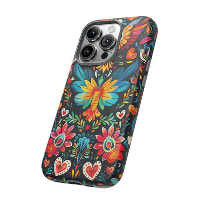 Floral Explosion Magic Hearts Phone Case