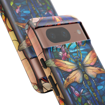 Art Nouveau Stained Glass Dragonfly Phone Case