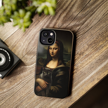 Mona Lisa with Cat iPhone Case | Art Phone Cases