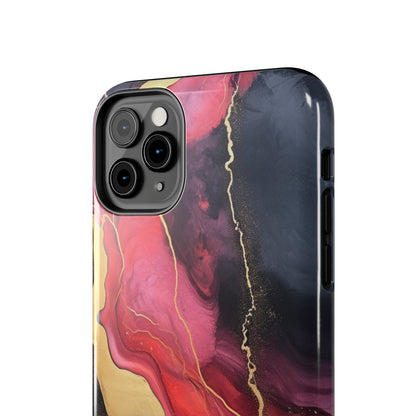 Marbled Dark Lava flow Phone Case | Embrace the Mesmerizing Multicolor Art