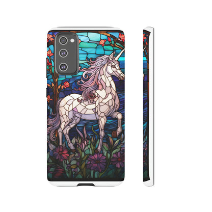 Unicorn Stained Glass iPhone, iPhone Case Retro Samsung Galaxy Phone Tough Case iPhone 15 14 Plus 13 12 7 8 Se Hippie Boho Style