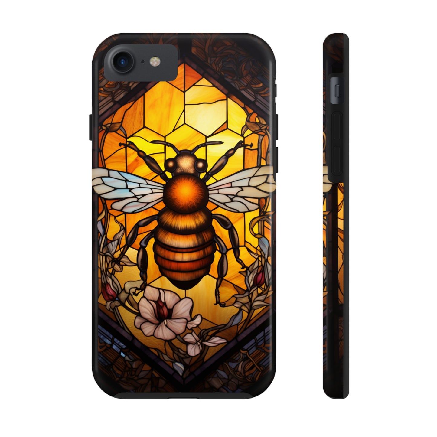 Stained glass Honey Bee iPhone Case | Embrace the Sweetness of Nature's Workers