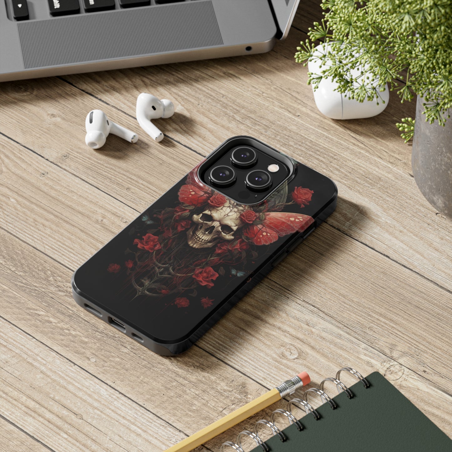 Deadhead Moth Gothic Dark Academia iPhone Case | Embrace Mysterious Elegance