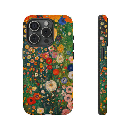 Gustav Klimt Style Flower Garden Painting Phone Case