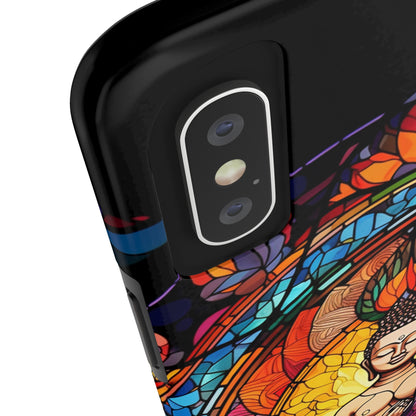 Stained Glass Magic iPhone Case: Psychedelic Tibet Buddha Mandala | iPhone 13 Case Mystical Tibetan Artistry