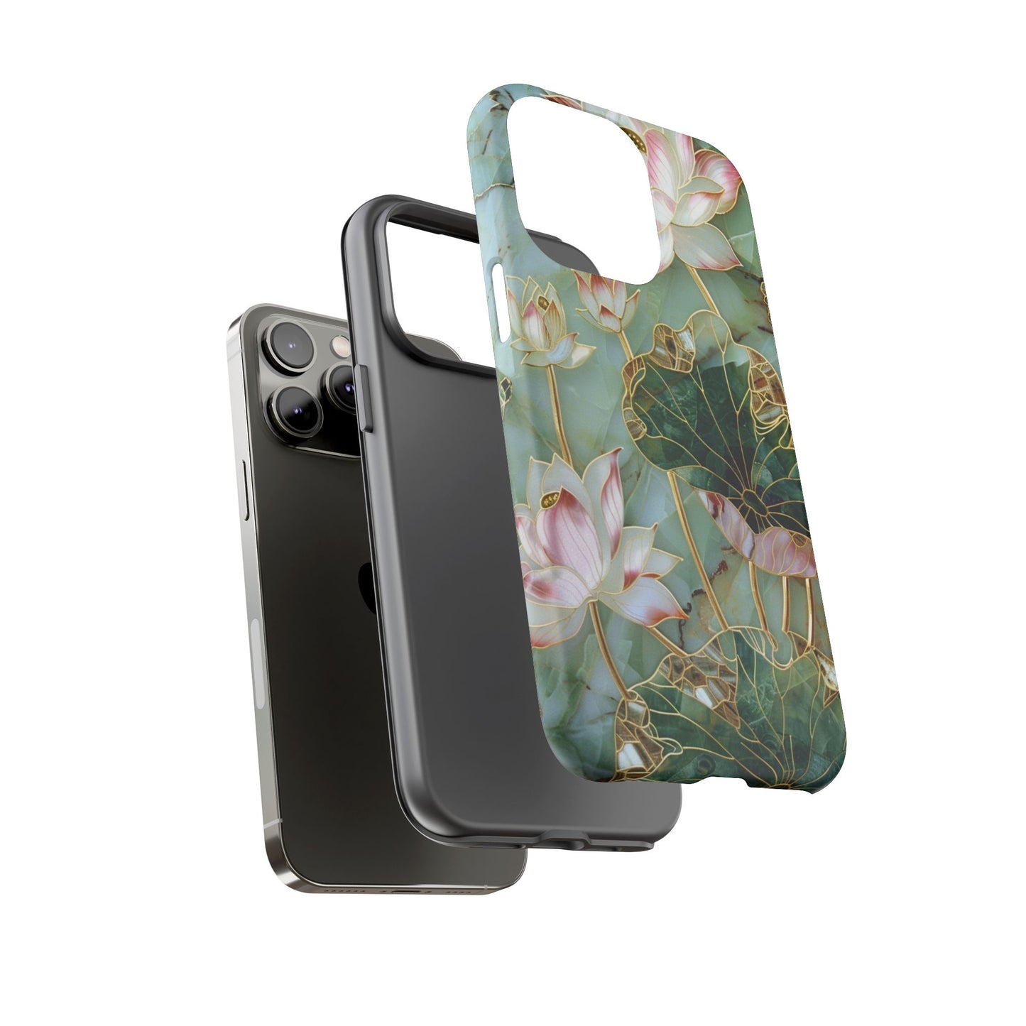 Elegant Floral Phone Case - Tough Cases with Lotus Design