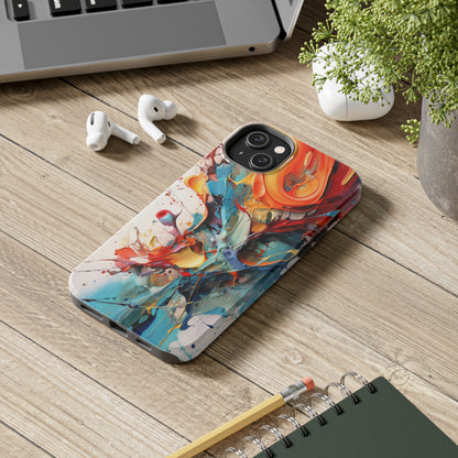 Abstract Color Splash iPhone Tough Case | Boldly Express Your Style with Enhanced Protection