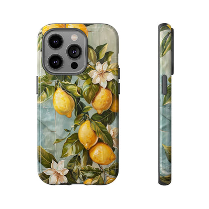 Mediterranean Lemon Tile Oil Painting iPhone 13 Case