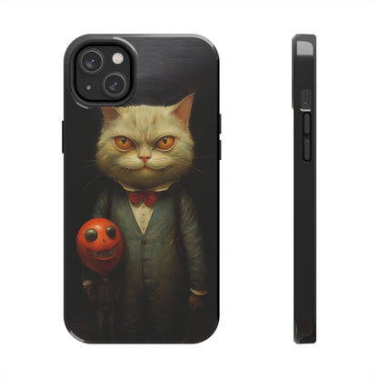 Creepy Spooky Halloween Cat iPhone Case | Dark Academia, Goth