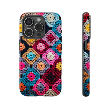 Vintage Floral Crochet Blanket Knit Look Phone Case