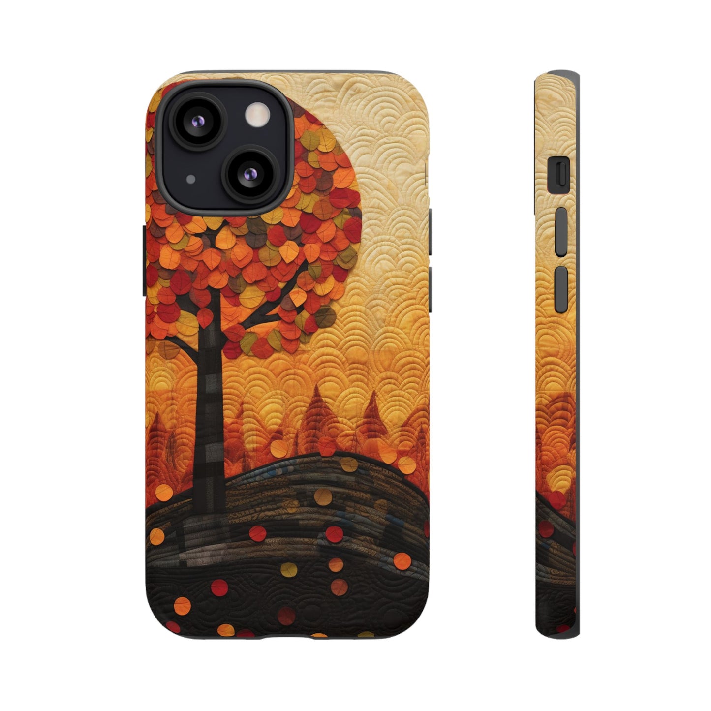 Autumn iPhone Case, Forest Embroidered Style Phone Case