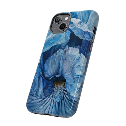 Floral Blue Iris Oil Painting Flower Phone Case