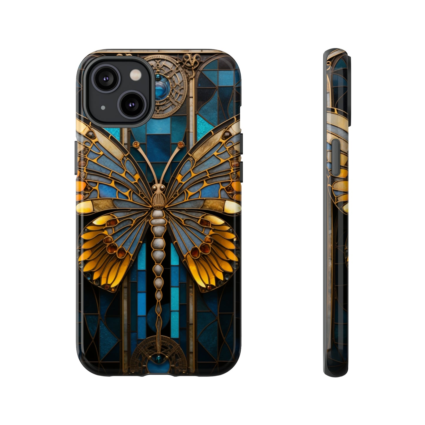 Stained Glass iPhone Butterfly Floral Aesthetic Art Nouveau