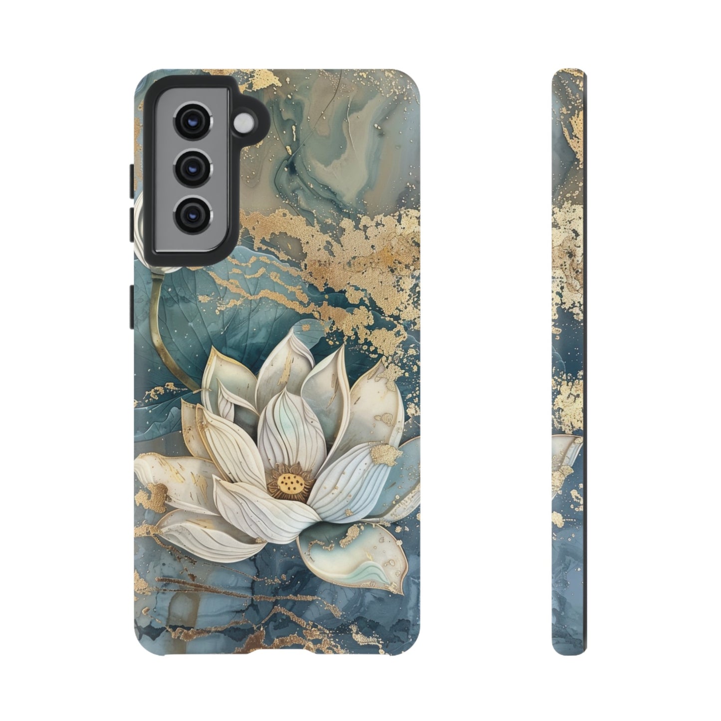 Zen Lotus Gold Floral Phone Case