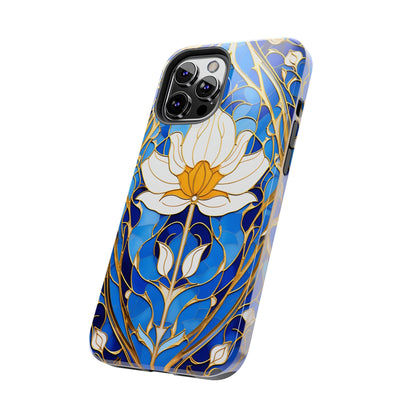 Art Deco Stained Glass iPhone Case | Vintage Floral Glamour, iPhone Case for Models 11 through 14 Pro Max