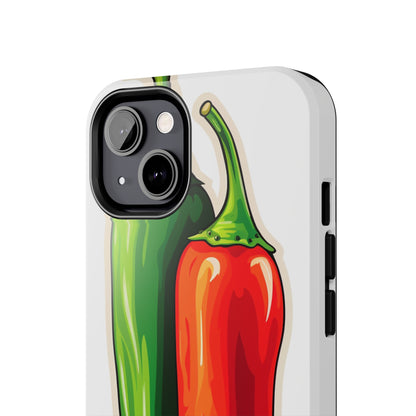 Green or Red Hot Chiles iPhone Case | New Mexico Fiery Flavors for Spice Lovers