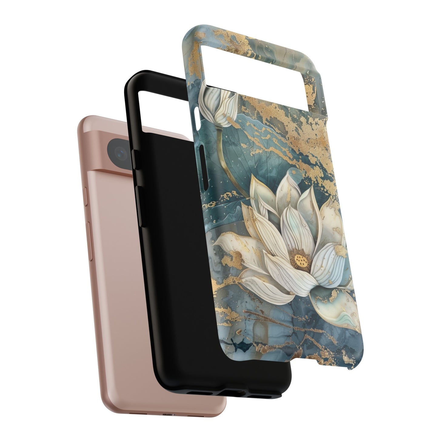 Zen Lotus Gold Floral Phone Case