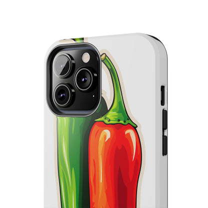 Green or Red Hot Chiles iPhone Case | New Mexico Fiery Flavors for Spice Lovers