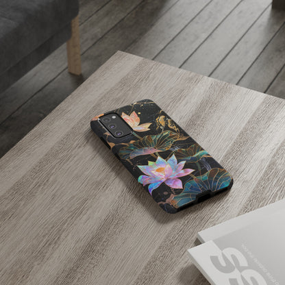 Zen Stained Glass Lotus Floral Design Phone Case